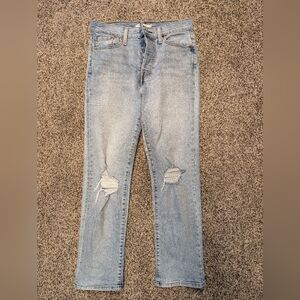 Levi Jeans - Wedgie Straight - Distressed Knees - Size 29